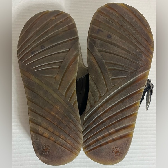 Dr Doc Martens "Doria" Black Patent Leather flip flop slip on Cushion Sandals 10 - Picture 5 of 10